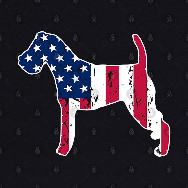 Welsh Terrier Dog Lovers American Flag 4th of July Gift by DoFro